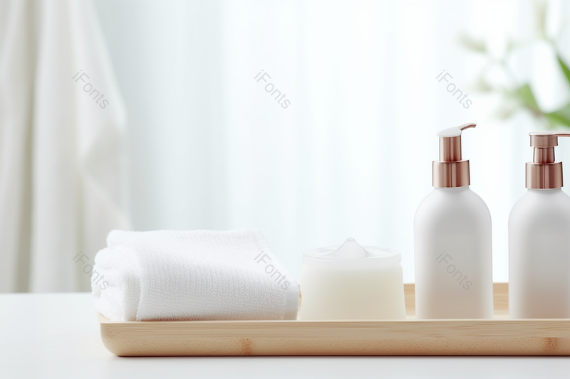 白色瓶装的简约家居洗漱用品,高清,摄影图,摄影图片,图片大全,摄影图免费下载